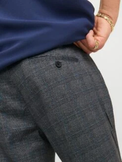 Jack & Jones PLUS Phil Check Chinos - Dark Grey -Barbou Clothing Shop V9I5E SQ5 0000000070 DARK GREY MDd1