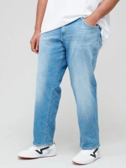 Jack & Jones Plus Mike Regular Tapered Fit Jeans - Light Wash