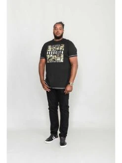 D555 Bricket Camo Brooklyn Print T-shirt - Black -Barbou Clothing Shop V9LKQ SQ4 0000000004 BLACK MDd