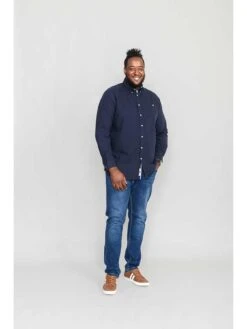 D555 Colchester 1 Oxford Shirt With Button Down Collar - Navy -Barbou Clothing Shop V9LNV SQ4 0000000048 NAVY MDd