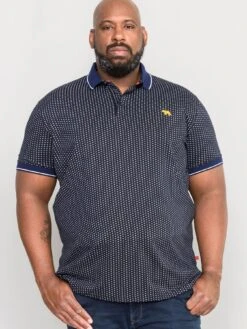 D555 Battersea Polo Shirt With Chest Embroidery - Navy