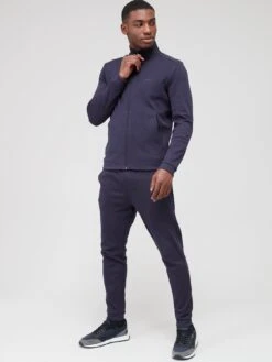 BOSS Skaz Curved Zip Through Sweat Top - Navy -Barbou Clothing Shop VAH51 SQ3 0000000354 DARK BLUE MDo