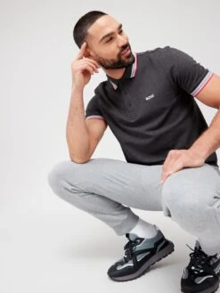 BOSS Paddy Regular Fit Polo Shirt-Charcoal -Barbou Clothing Shop VAH5Q SQ4 0000000070 DARK GREY MDd