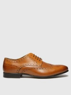 Schuh Rowan Leather Perforated Brogues - Brown