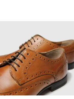 Schuh Rowan Leather Perforated Brogues - Brown -Barbou Clothing Shop VAJ4D SQ4 0000000143 BROWN SLt