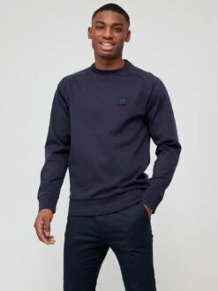 BOSS Stadler 82 Crew Neck Sweatshirt - Dark Blue 