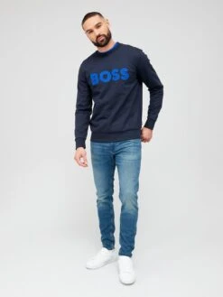 BOSS Stadler 84 Large Logo Sweatshirt - Dark Blue -Barbou Clothing Shop VALJA SQ3 0000000354 DARK BLUE MDo