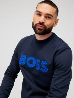 BOSS Stadler 84 Large Logo Sweatshirt - Dark Blue -Barbou Clothing Shop VALJA SQ4 0000000354 DARK BLUE MDd