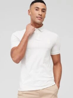 BOSS Passertip Slim Fit Polo Shirt-Light Beige