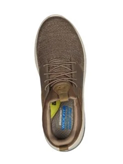 Skechers Delson 3.0 Cicada Knitted Bungee Lace Slip On Shoe -Barbou Clothing Shop VAOH5 SQ4 0000000058 KHAKI SLt