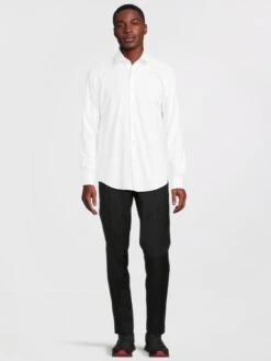 HUGO Kenno Longsleeve Shirt -Barbou Clothing Shop VAOL9 SQ3 0000000013 WHITE MDo