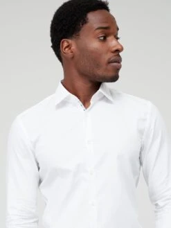 HUGO Koey Slim Fit Shirt - White -Barbou Clothing Shop VAOLY SQ4 0000000013 WHITE MDd