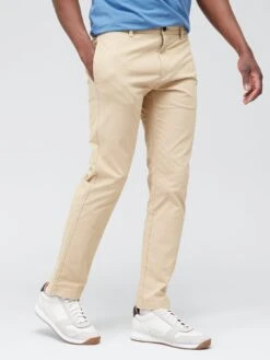 HUGO David222D Slim Fit Trousers - Beige