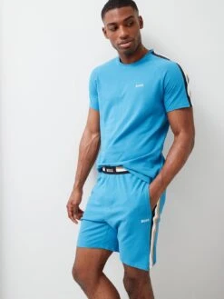 BOSS Bodywear Structure Short Pyjama Set - Blue -Barbou Clothing Shop VAVY0 SQ4 0000000020 BLUE MDd