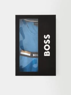 BOSS Bodywear Structure Short Pyjama Set - Blue -Barbou Clothing Shop VAVY0 SQ6 0000000020 BLUE MDd2