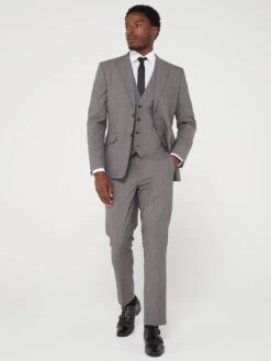 Peter Werth X Very Slim Fit Dogtooth Suit Trousers - Grey  -Barbou Clothing Shop VB83X SQ3 0000000143 BROWN MDo