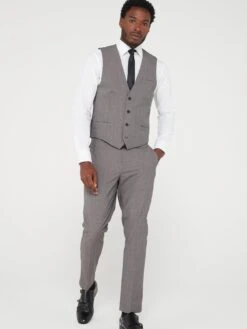 Peter Werth X Very Slim Fit Dogtooth Waistcoat -Barbou Clothing Shop VB87K SQ3 0000000143 BROWN MDo