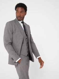 Peter Werth X Very Slim Fit Dogtooth Waistcoat -Barbou Clothing Shop VB87K SQ5 0000000143 BROWN MDd1