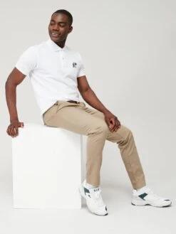 Lacoste New Classic Slim Fit Stretch Cotton Chinos -Barbou Clothing Shop VB9LL SQ4 0000000108 BEIGE MDd