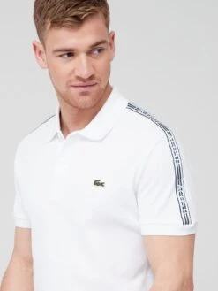 Lacoste Taping Polo Shirt - White -Barbou Clothing Shop VB9M7 SQ4 0000000013 WHITE MDd