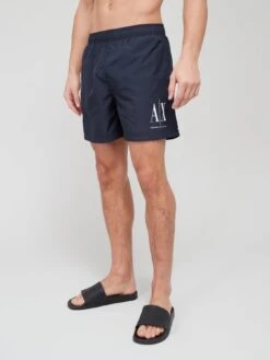 Armani Exchange Classic Icon Logo Swim Shorts - Navy