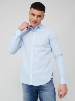 Armani Exchange Textured Shirt - Light Blue