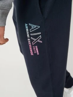 Armani Exchange AX Summer Beats Logo Joggers - Navy -Barbou Clothing Shop VBY70 SQ4 0000000048 NAVY MDd