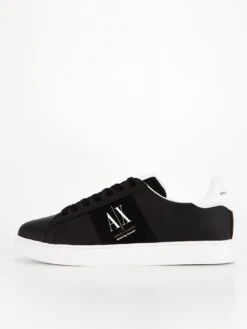Armani Exchange Panel Logo Trainers - Black/White
