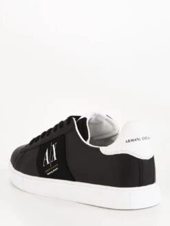 Armani Exchange Panel Logo Trainers - Black/White -Barbou Clothing Shop VBY7H SQ3 0000000019 BLACK WHITE SLf