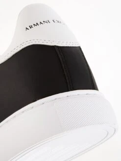 Armani Exchange Panel Logo Trainers - Black/White -Barbou Clothing Shop VBY7H SQ6 0000000019 BLACK WHITE SLd