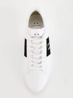 Armani Exchange Panel Logo Trainers - White -Barbou Clothing Shop VBY7I SQ4 0000000013 WHITE SLt