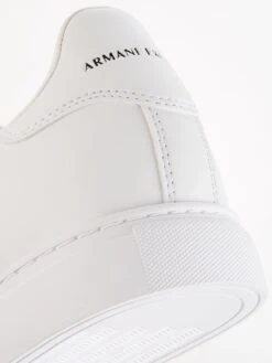 Armani Exchange Panel Logo Trainers - White -Barbou Clothing Shop VBY7I SQ6 0000000013 WHITE SLd
