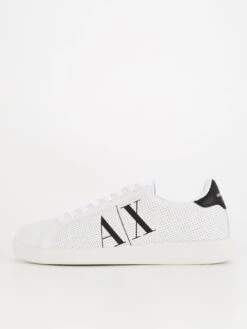Armani Exchange Perforated Leather Trainers