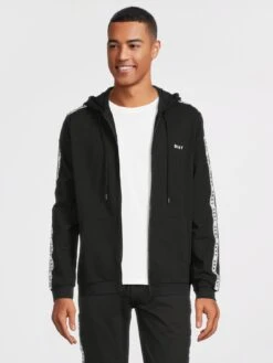 DKNY Kings Long Sleeve Hooded Top - Black