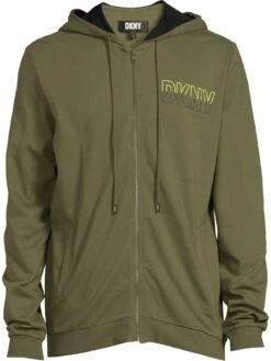 DKNY Everblades Hooded Loungetop - Khaki -Barbou Clothing Shop VBZQ1 SQ5 0000000058 KHAKI MDd1