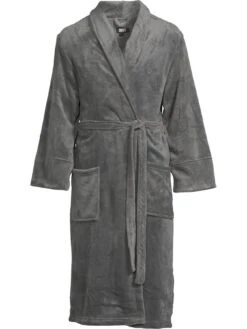 DKNY Colts Fleece Dressing Gown - Dark Grey -Barbou Clothing Shop VBZQ8 SQ5 0000000070 DARK GREY MDd1