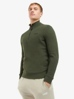 Barbour International Essential Half Zip Sweat - Green