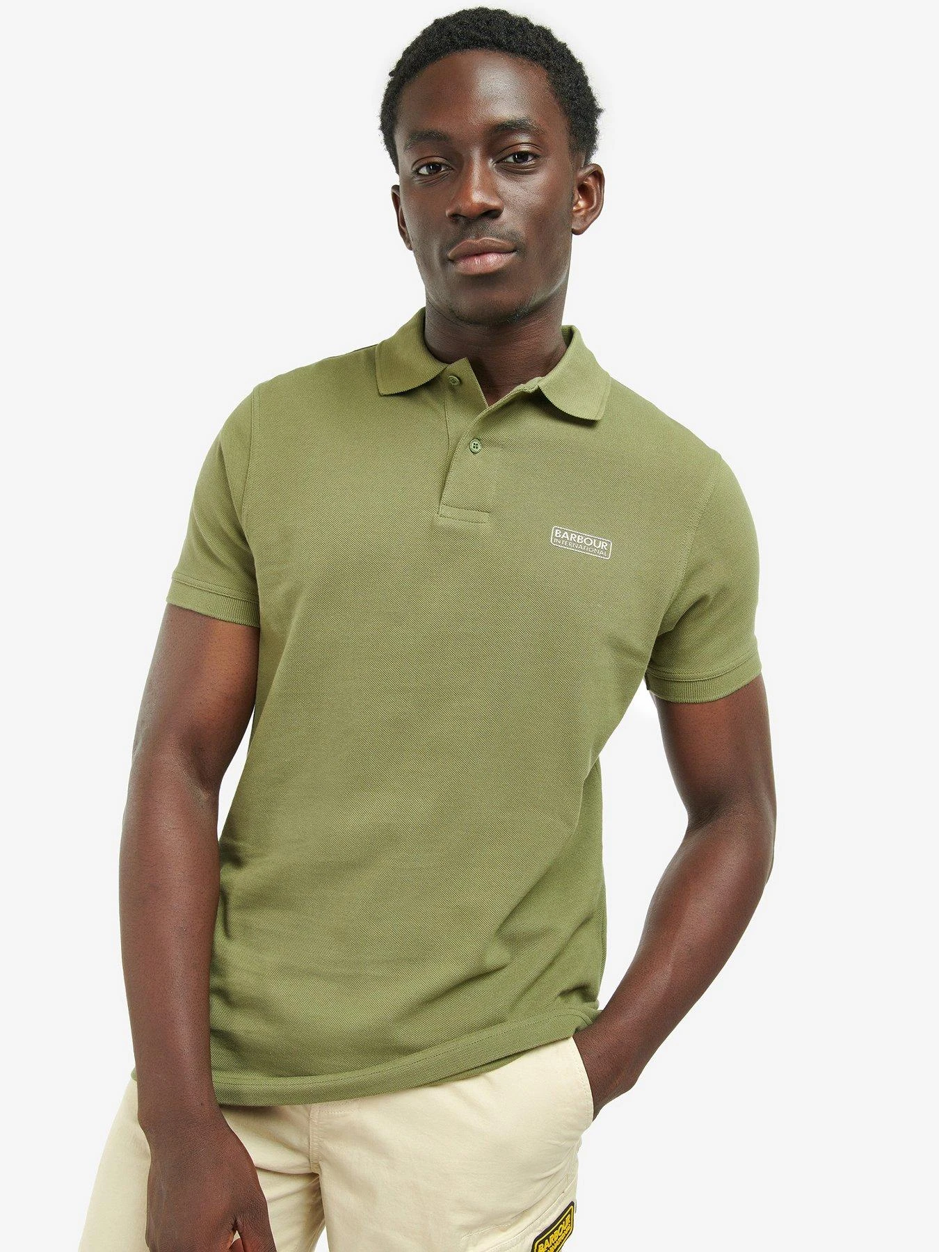 Barbour International Essential Polo Shirt - Green 1 Barbour International Essential Polo Shirt - Green