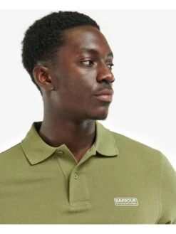 Barbour International Essential Polo Shirt - Green 8 Barbour International Essential Polo Shirt - Green -Barbou Clothing Shop VCB3S SQ4 0000000005 GREY MDd
