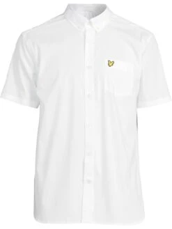 Lyle & Scott Poplin Short Sleeve Shirt - White -Barbou Clothing Shop VCBPD SQ6 0000000013 WHITE MDd2