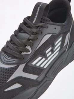 EA7 Emporio Armani Ace Racer Trainers - Black -Barbou Clothing Shop VCHMS SQ6 0000000004 BLACK SLd