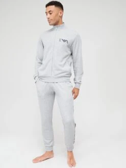 Emporio Armani Bodywear Loungewear Sweater & Joggers Set - Grey  -Barbou Clothing Shop VD63L SQ3 0000000215 LIGHT GREY MDo