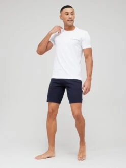 Emporio Armani Bodywear Bodywear 2 Pack Lounge T-Shirt - White/Blue -Barbou Clothing Shop VD64P SQ4 0000000029 MULTI MDo