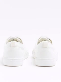River Island Lace Up Canvas Plimsoll - White -Barbou Clothing Shop VDRY7 SQ3 0000000013 WHITE SLb