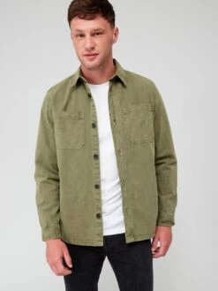 Very Man Overdyed Overshirt - Khaki 