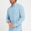 Very Man Long Sleeve Denim Shirt - Light Blue