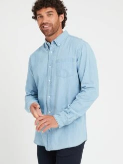 Very Man Long Sleeve Denim Shirt - Light Blue