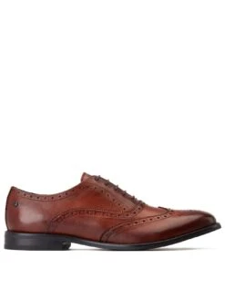 Base London Darcy Burnished Lace Up Brogue Shoes