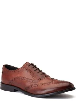 Base London Darcy Burnished Lace Up Brogue Shoes -Barbou Clothing Shop VFB4Q SQ3 0000000143 BROWN SLf