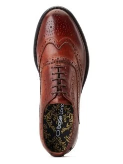 Base London Darcy Burnished Lace Up Brogue Shoes -Barbou Clothing Shop VFB4Q SQ4 0000000143 BROWN SLt